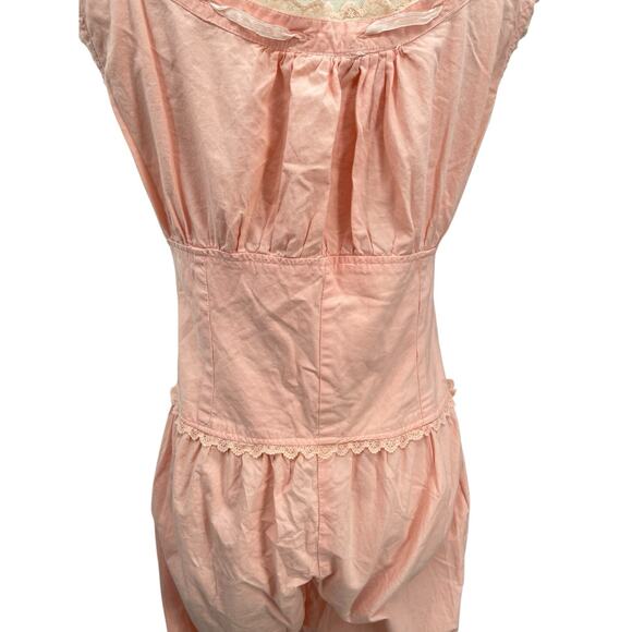 Vintage Star Of India Jumpsuit Embroidered Floral Lace Peachy Pink Size Small - Picture 9 of 16